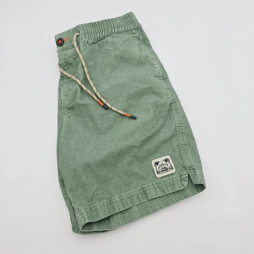 Howler Bros Pressure Drop Cord Shorts Mens Sz 30 Green Drawstring Beach‎ Casual